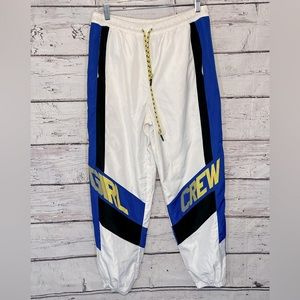 FOREVER 21 Colorblock Girl Crew Graphic Wind Joggers-Large